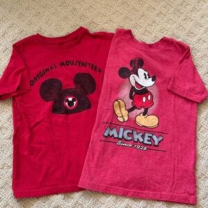 Disney Mickey Mouse 2 tee shirt bundle - Size Small 5/6.